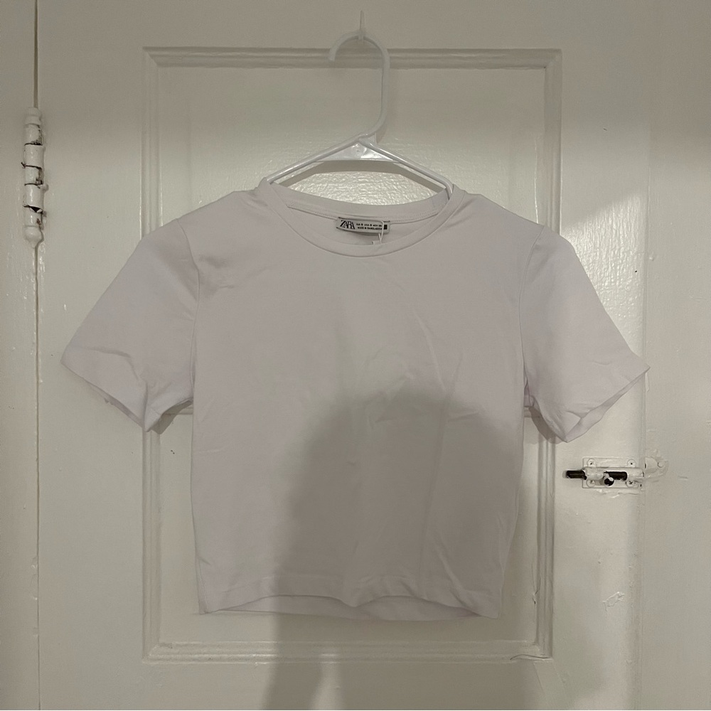 Zara cropped shirt